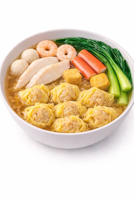 Pork Short Soup with Seafood Combination 海鲜云吞汤